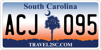 SC license plate ACJ095