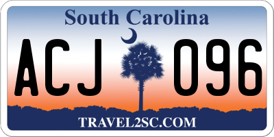 SC license plate ACJ096