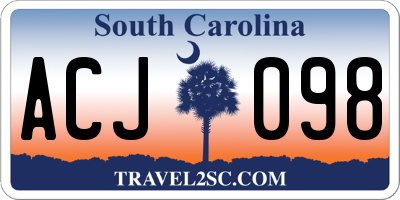 SC license plate ACJ098