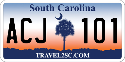 SC license plate ACJ101