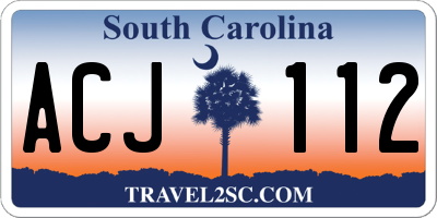 SC license plate ACJ112