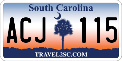 SC license plate ACJ115