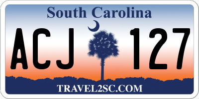 SC license plate ACJ127