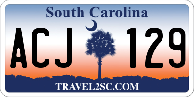 SC license plate ACJ129