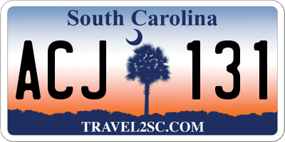 SC license plate ACJ131