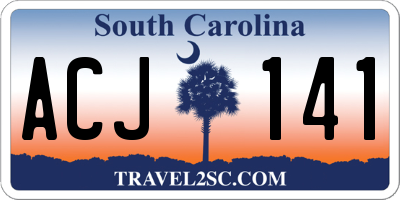 SC license plate ACJ141