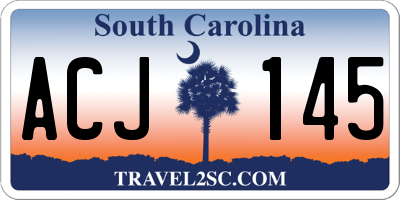 SC license plate ACJ145
