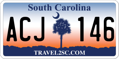 SC license plate ACJ146