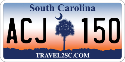 SC license plate ACJ150