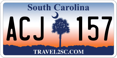 SC license plate ACJ157
