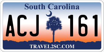SC license plate ACJ161