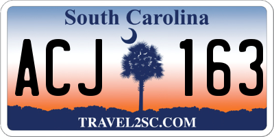SC license plate ACJ163