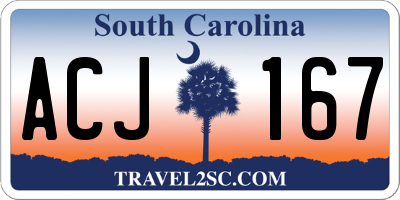 SC license plate ACJ167