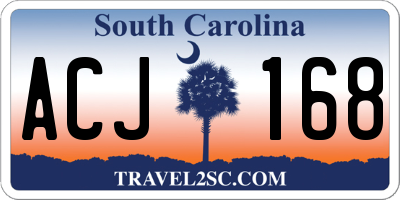 SC license plate ACJ168