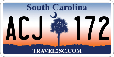 SC license plate ACJ172