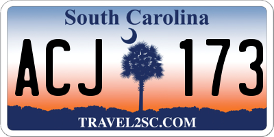 SC license plate ACJ173