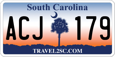 SC license plate ACJ179