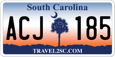 SC license plate ACJ185