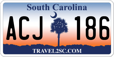 SC license plate ACJ186