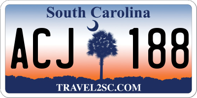 SC license plate ACJ188