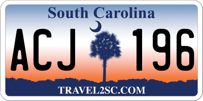 SC license plate ACJ196