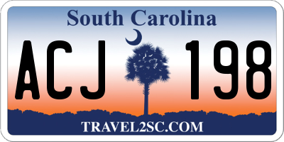 SC license plate ACJ198
