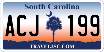 SC license plate ACJ199