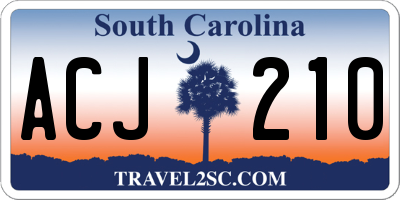 SC license plate ACJ210