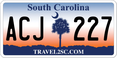 SC license plate ACJ227