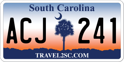 SC license plate ACJ241