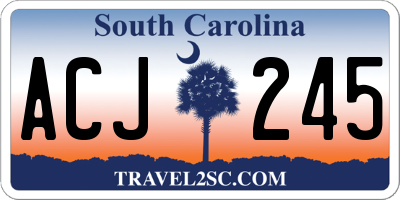 SC license plate ACJ245