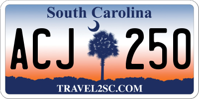 SC license plate ACJ250