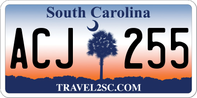 SC license plate ACJ255