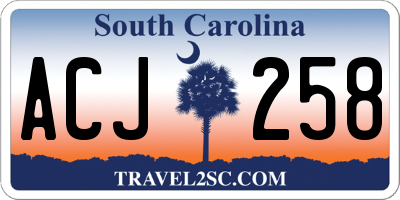 SC license plate ACJ258