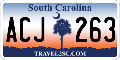 SC license plate ACJ263