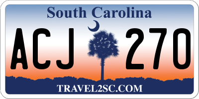 SC license plate ACJ270