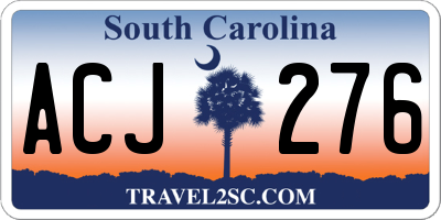 SC license plate ACJ276