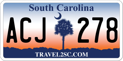 SC license plate ACJ278
