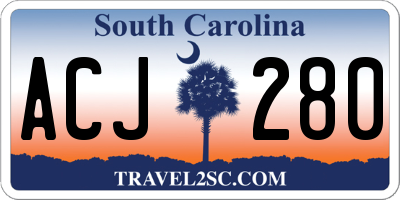 SC license plate ACJ280