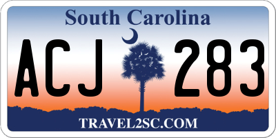 SC license plate ACJ283