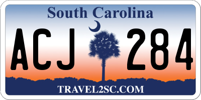 SC license plate ACJ284
