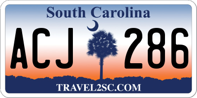 SC license plate ACJ286