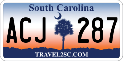 SC license plate ACJ287