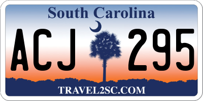 SC license plate ACJ295