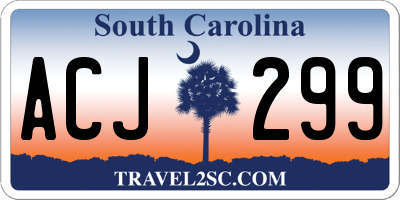 SC license plate ACJ299