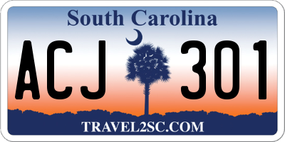 SC license plate ACJ301