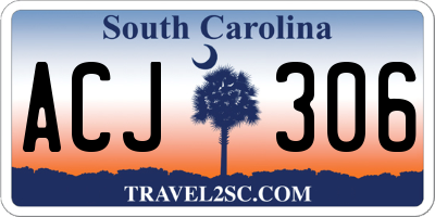 SC license plate ACJ306
