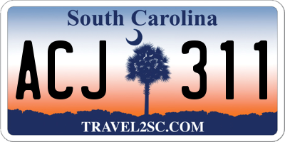 SC license plate ACJ311