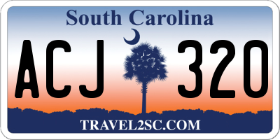 SC license plate ACJ320