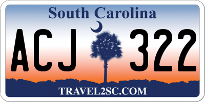SC license plate ACJ322